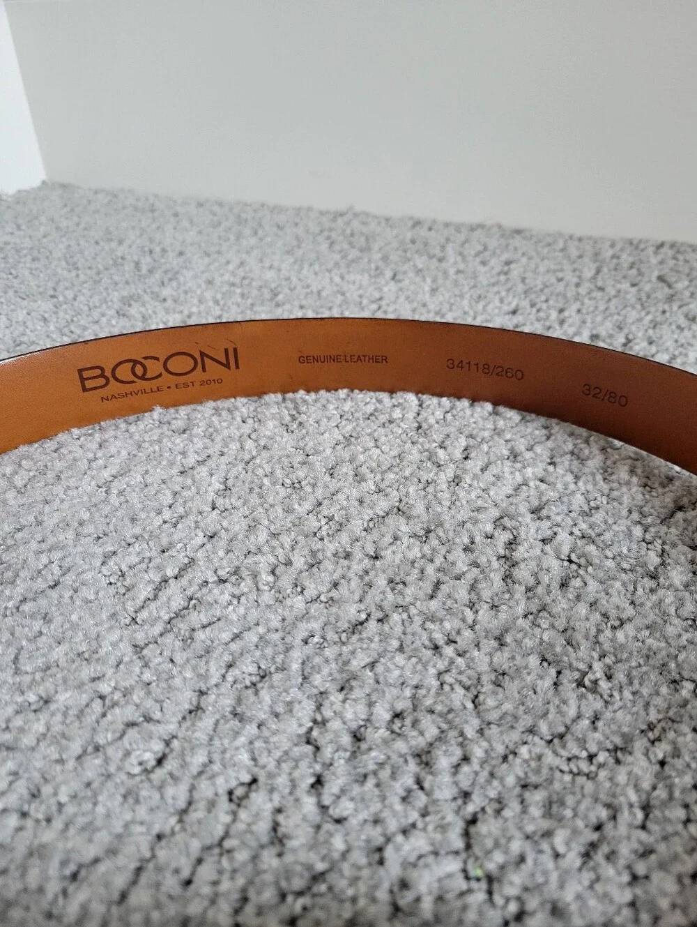 BOCONI USA Genuine Leather Belt Brown 32